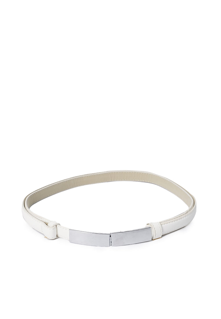 Square Buckle Slim Belt