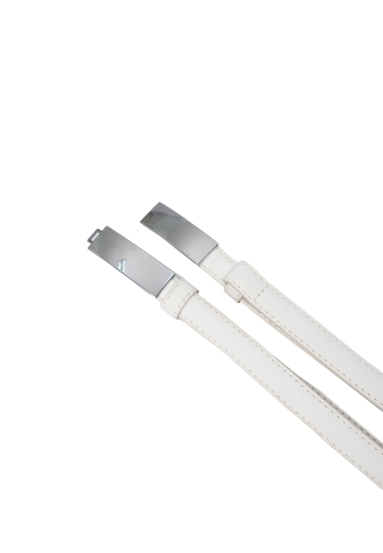 Square Buckle Slim Belt