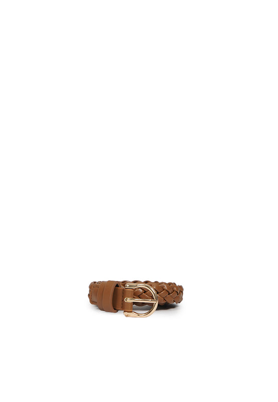 Braided Camel Buckel Belt