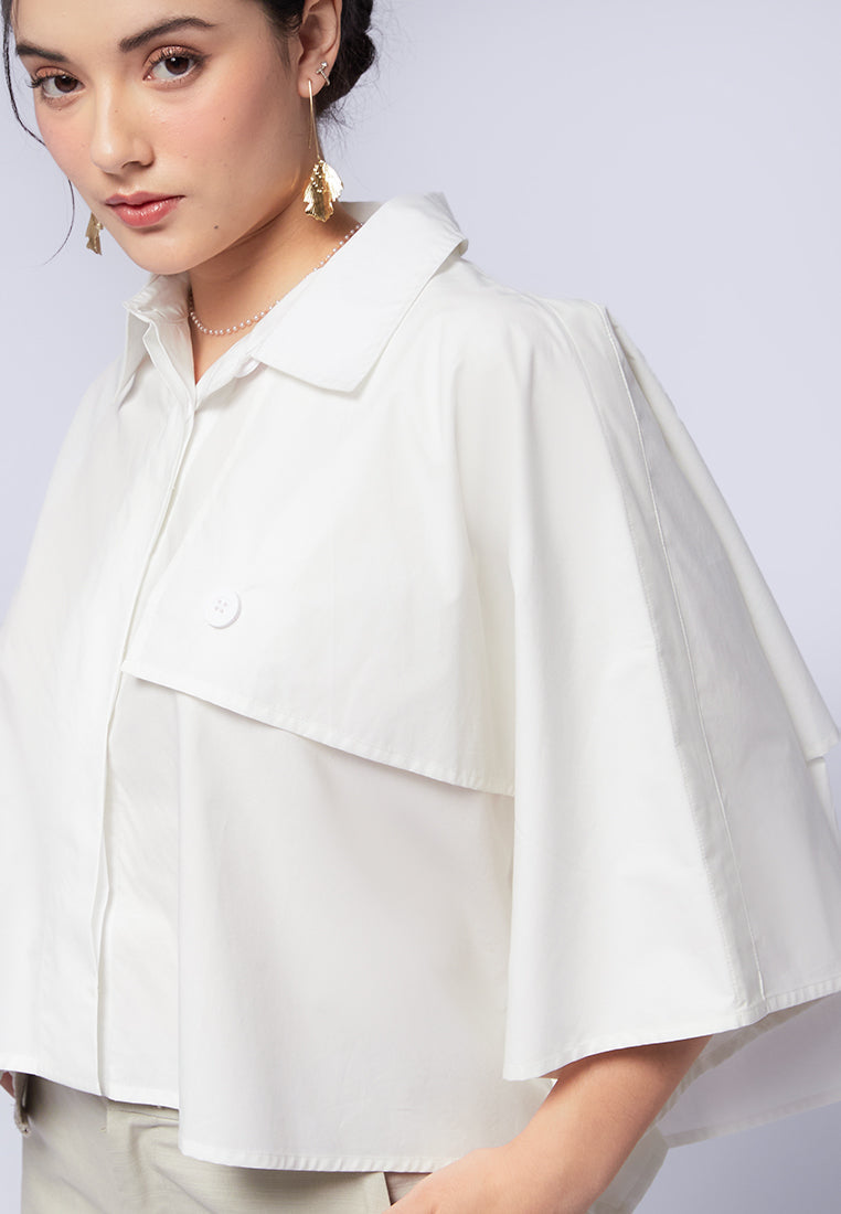 Crop Blouse with Back Layer Details