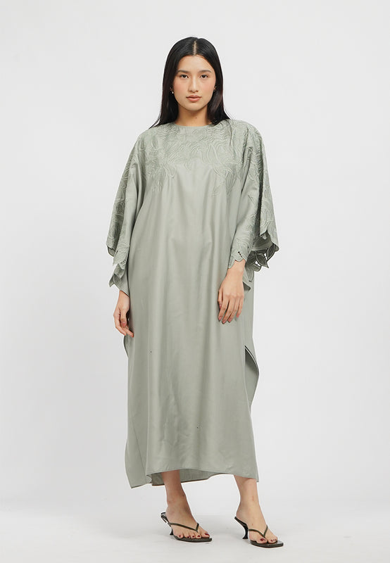 Embroidered Flowy Gamis