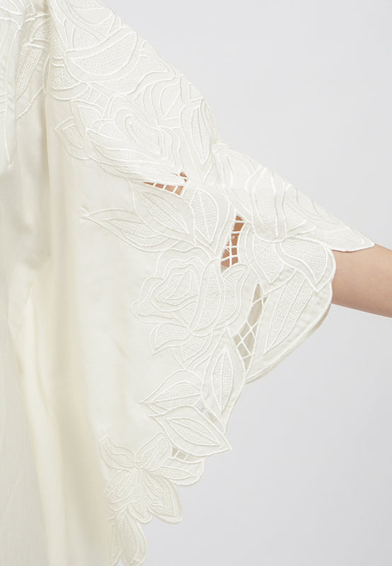 Embroidered Flowy Gamis