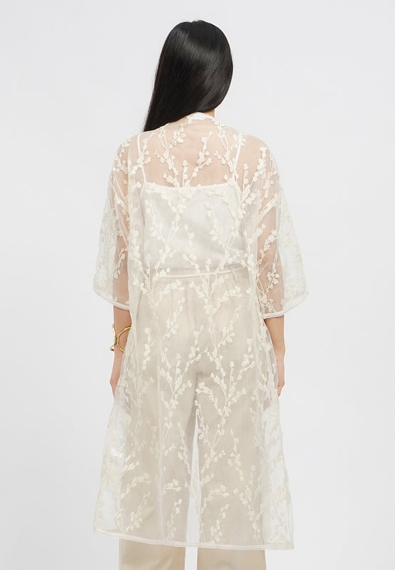 Embroidered Sheer Outer