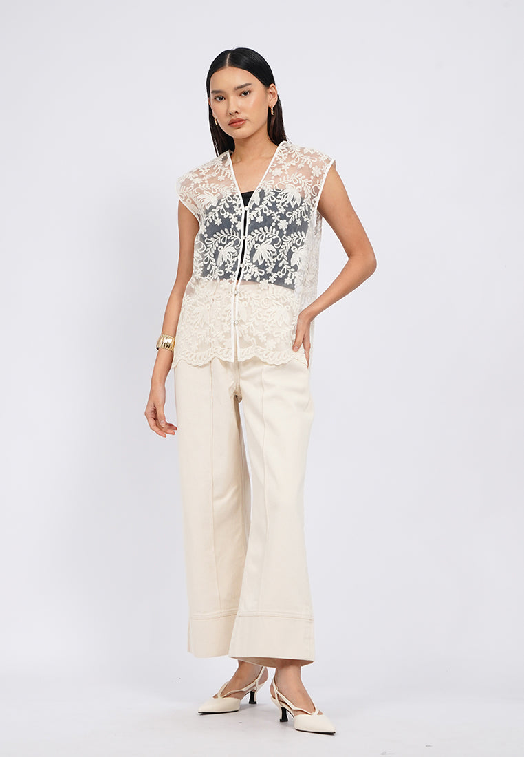 Lace Sheer Vest