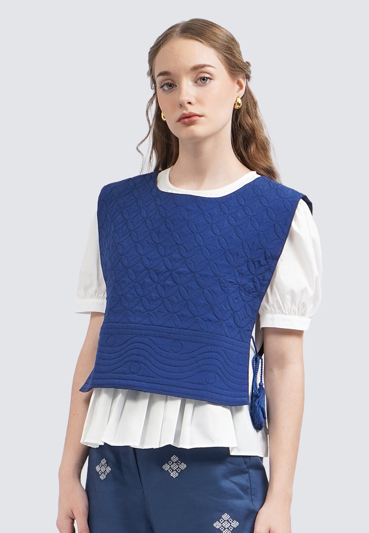 Quilted Vest with Side Tie