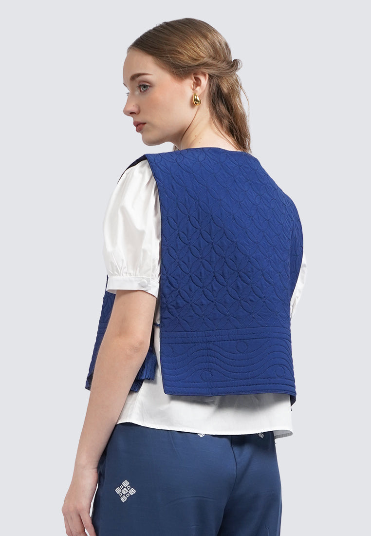 Quilted Vest with Side Tie