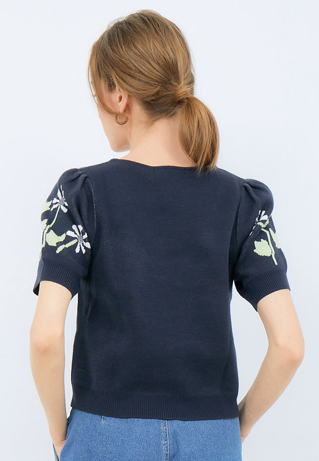 Short Sleeve Knit Top