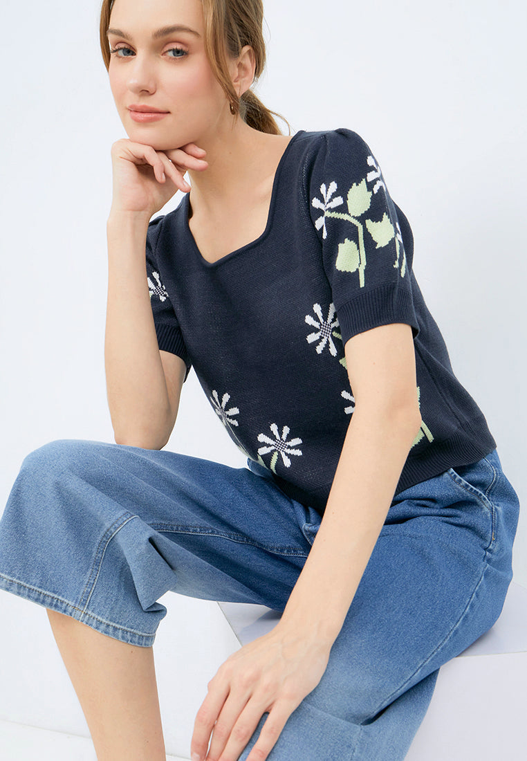Short Sleeve Knit Top