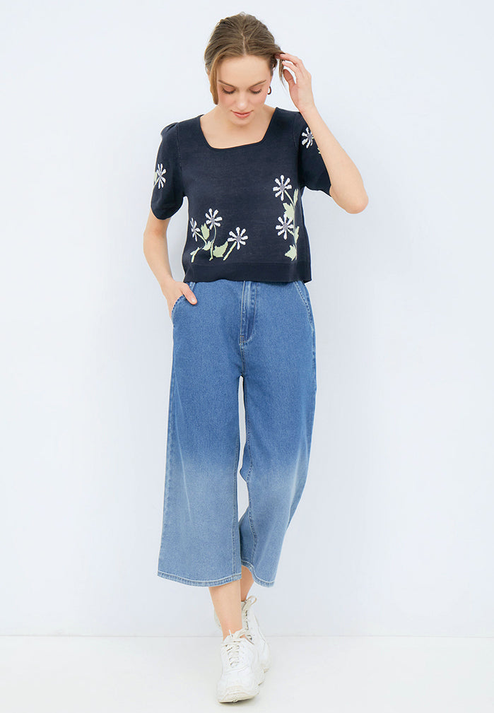 Short Sleeve Knit Top