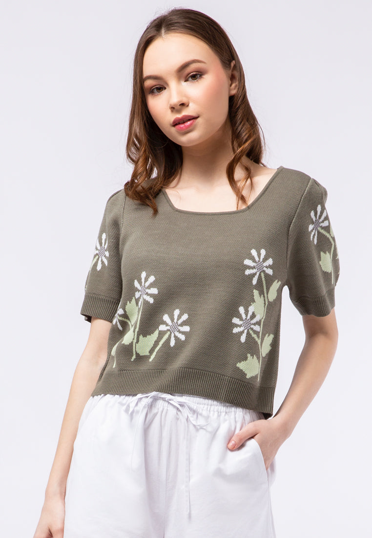 Short Sleeve Knit Top