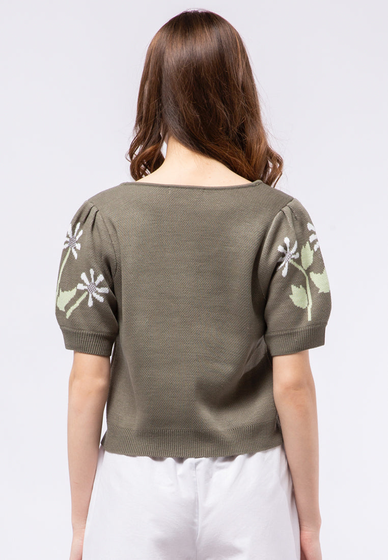Short Sleeve Knit Top
