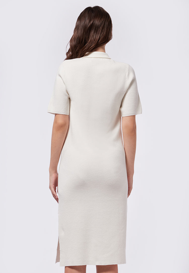 Short Sleeve Knit Midi Dress