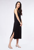 Knit Midi Dress with Side Slit Details