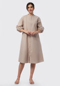 Puff Sleeve Midi Dress