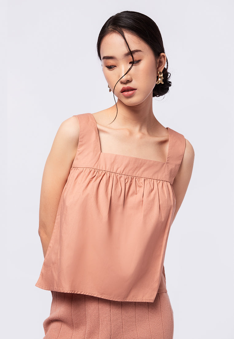 Square Neck Sleeveless Blouse