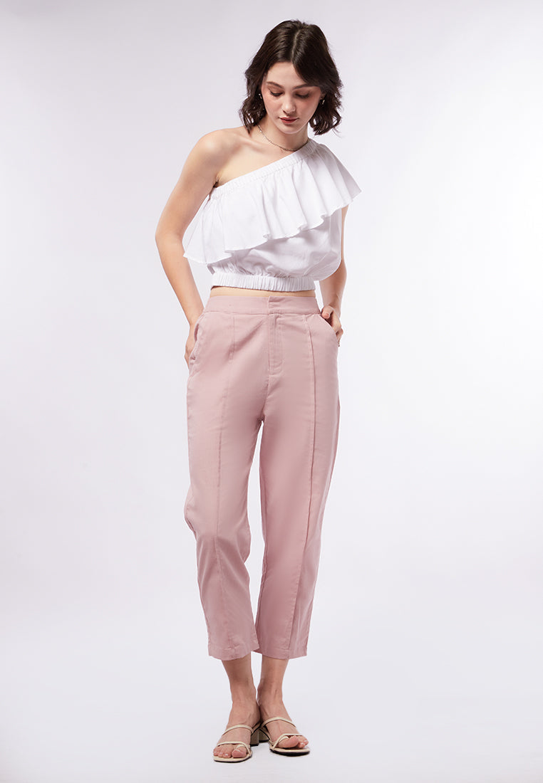 One Shoulder Top with Ruffles