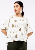 Printed Boxy Blouse