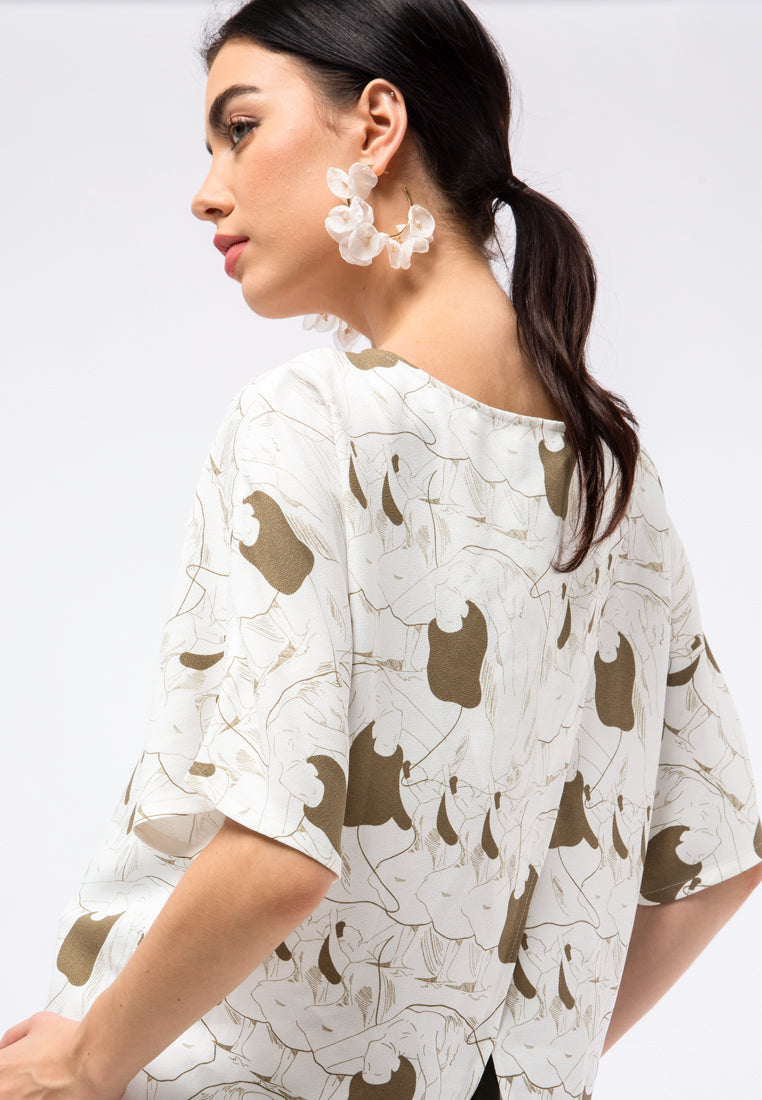 Printed Boxy Blouse