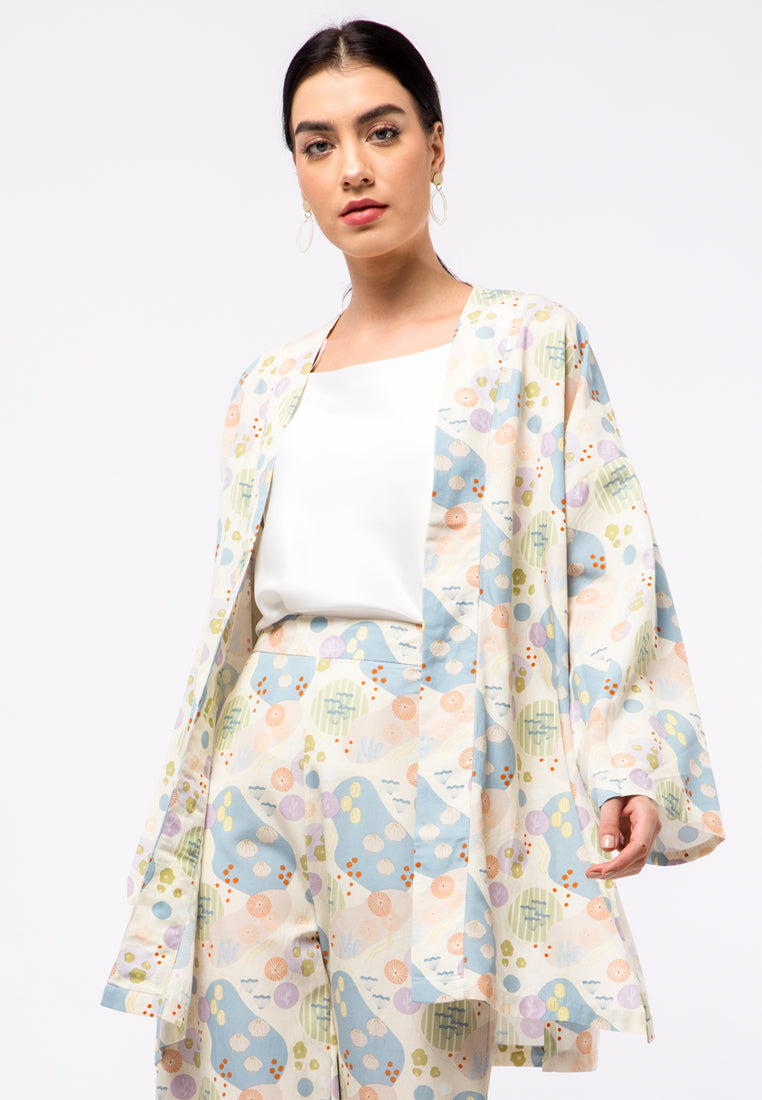 Et Cetera x Ditut Printed Loose Kimono