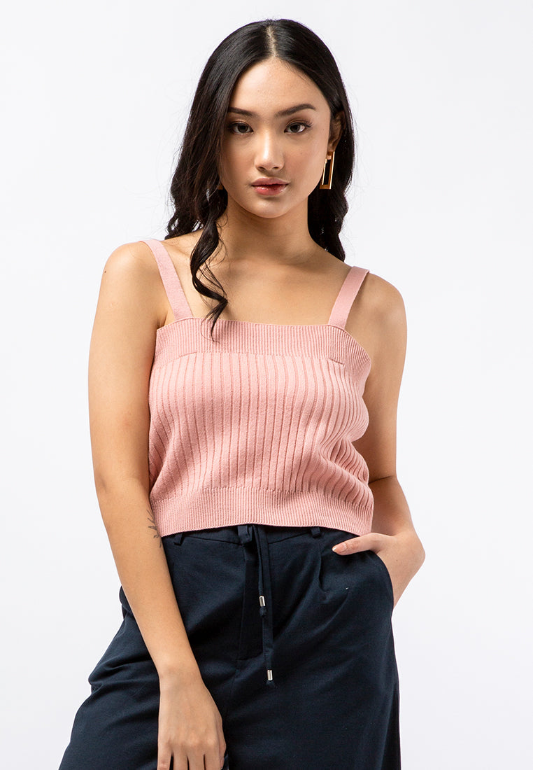 Crop Knit Sleeveless Top