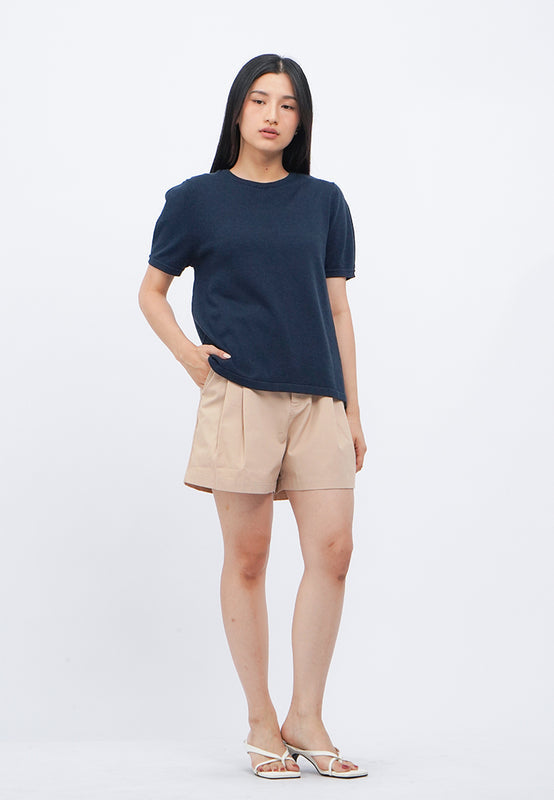Relaxed Shorts with Elastic Waistband