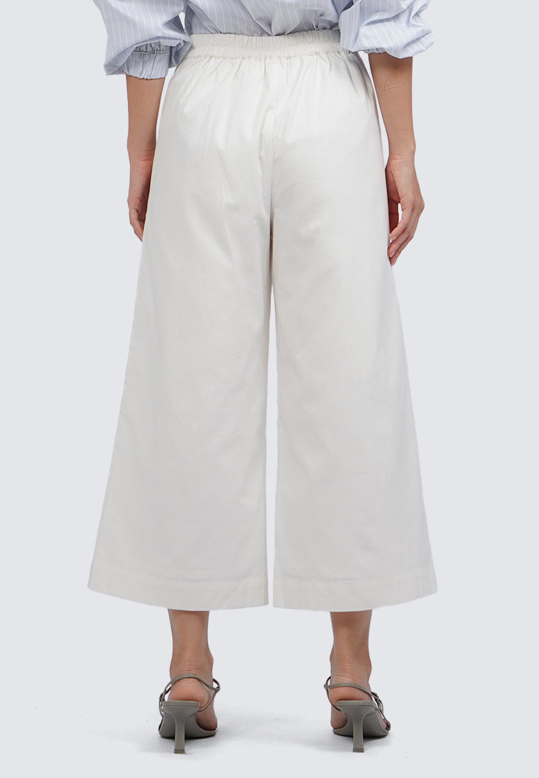 Front Button High Waist Culottes