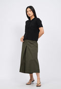 Double Pocket Wide Leg Cullote Pants