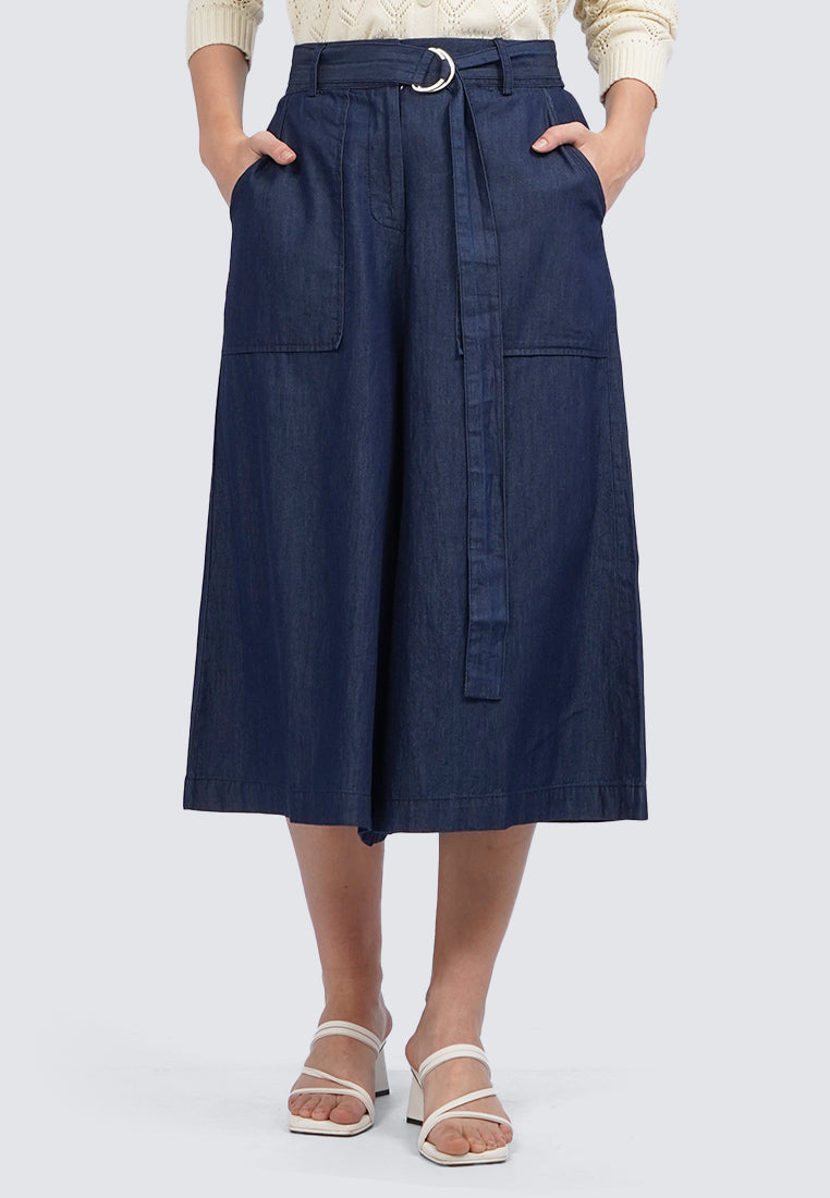 Chambray Culotte Pants