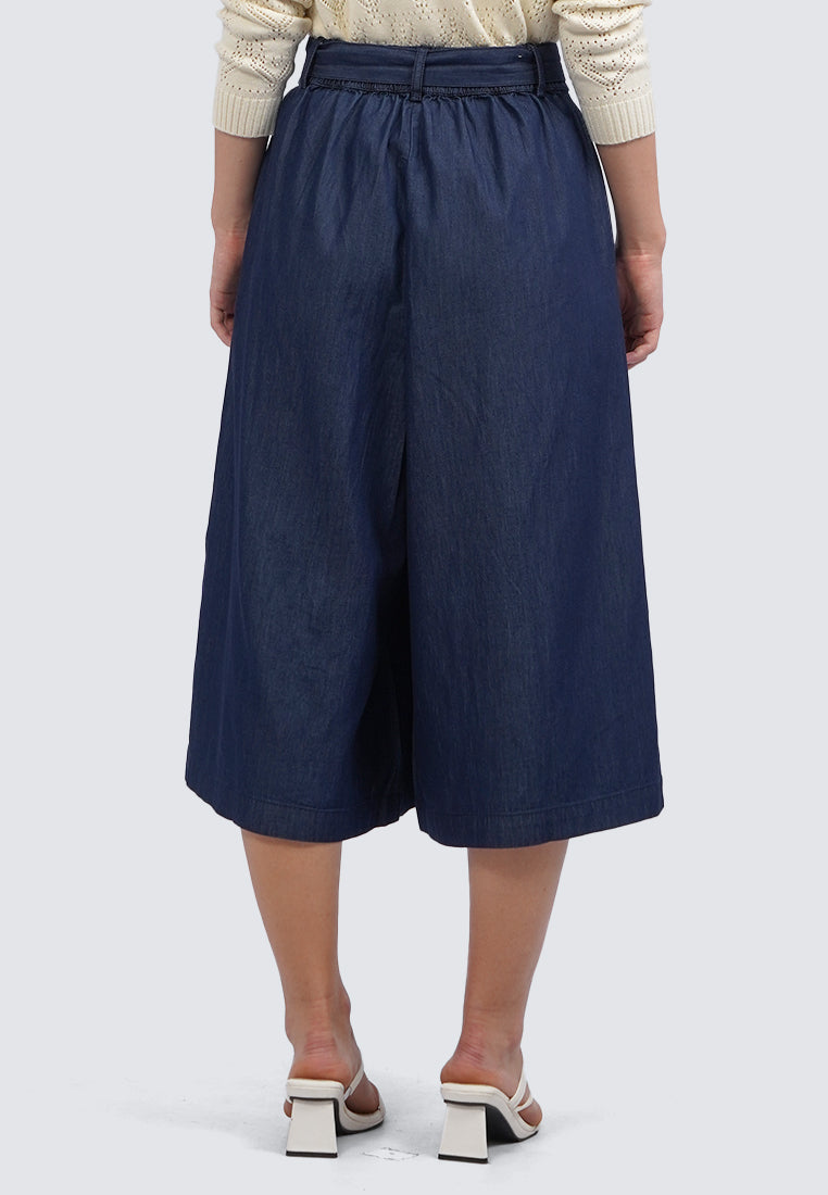Chambray Culotte Pants