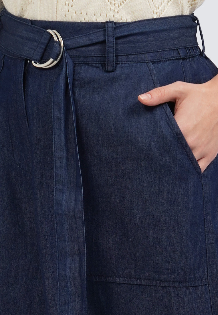 Chambray Culotte Pants
