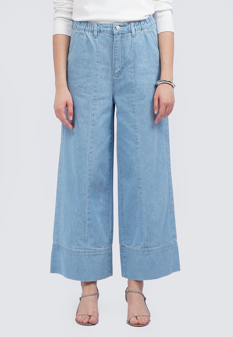 Wide Leg Denim Pants