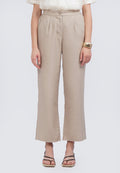 Straight Fit Pants with Elastic Back