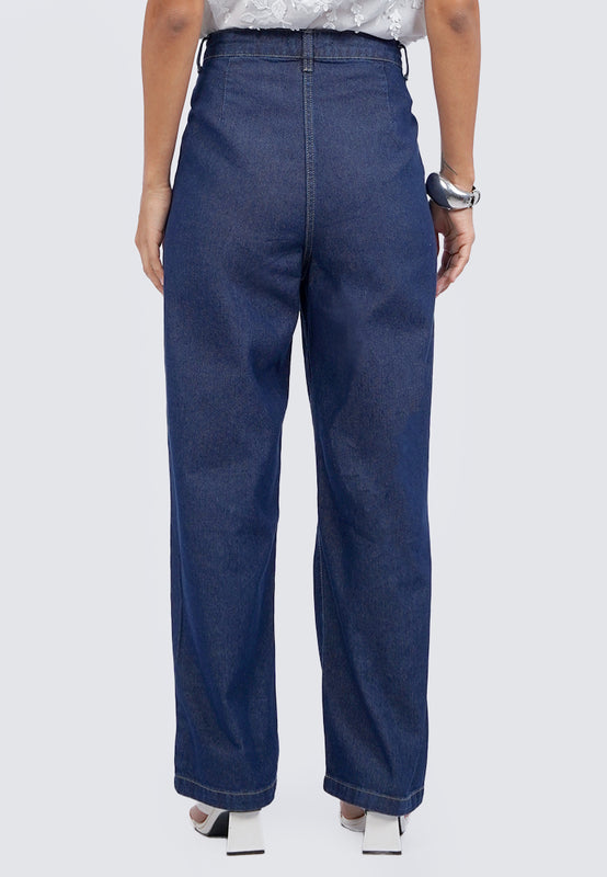 Straight Leg Denim with Contrast Stitch
