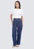 Straight Leg Denim with Contrast Stitch