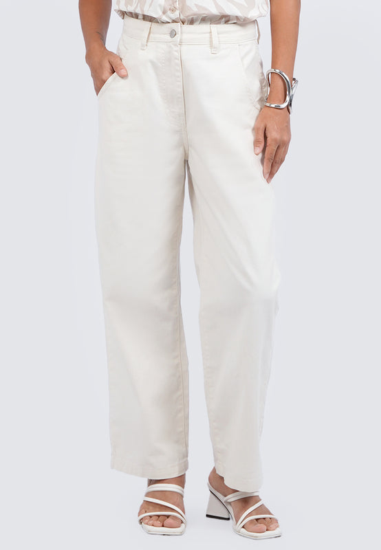 Regular Fit Straight Leg Twill Pants