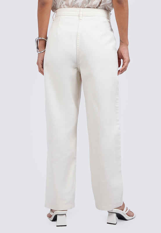 Regular Fit Straight Leg Twill Pants