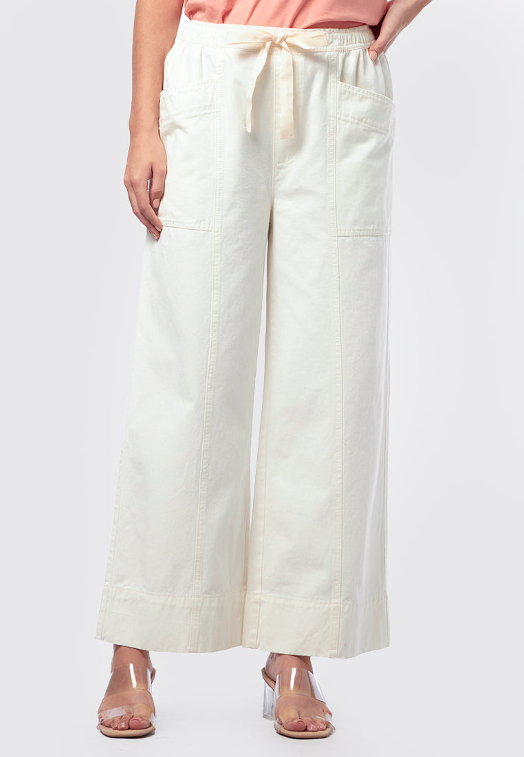Drawstring Denim Pants