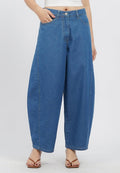 High Waist Barrel Denim Pants