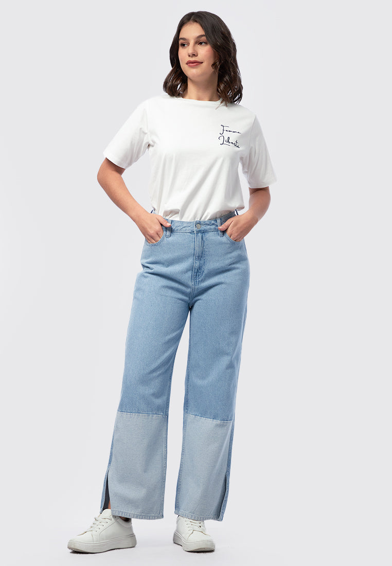 Two Tone Denim Pants
