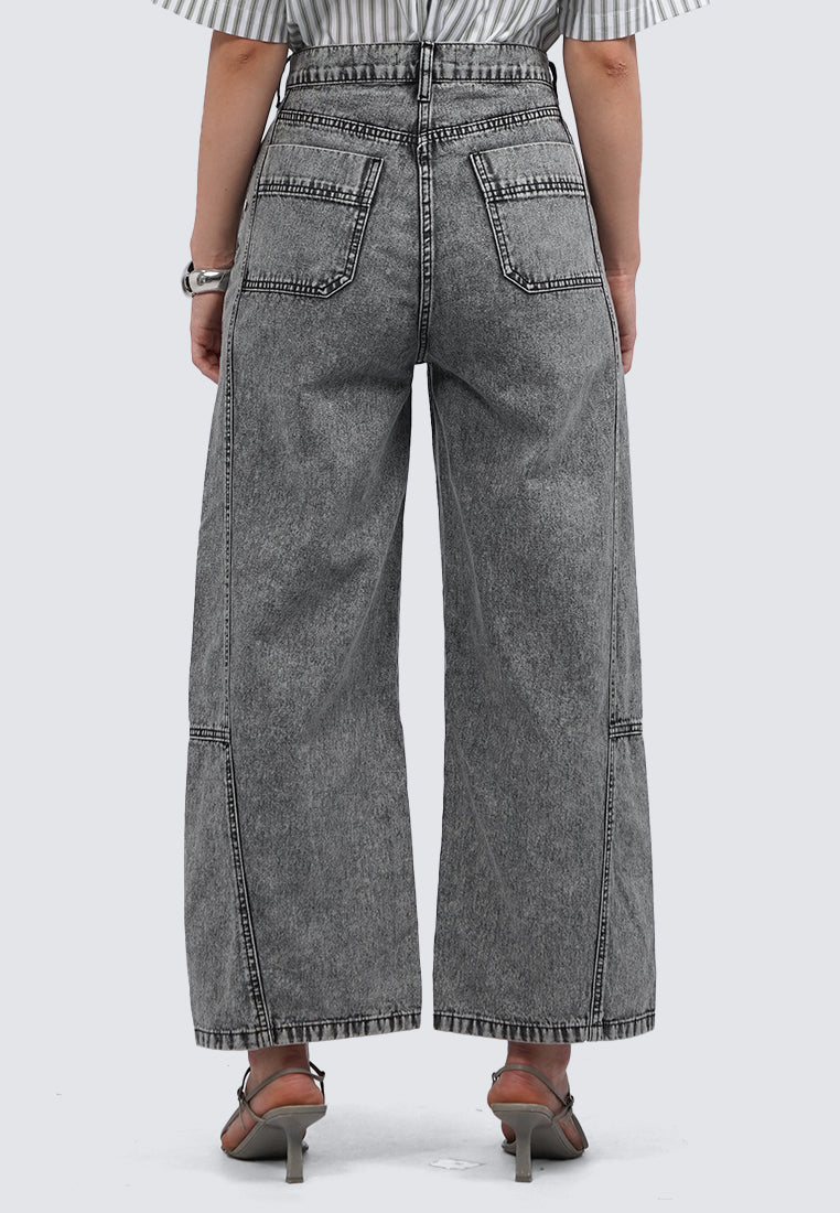 High Waist Oversized Denim Pants