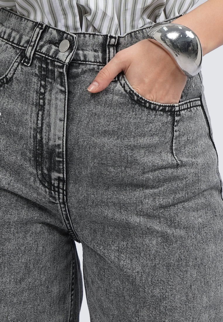 High Waist Oversized Denim Pants