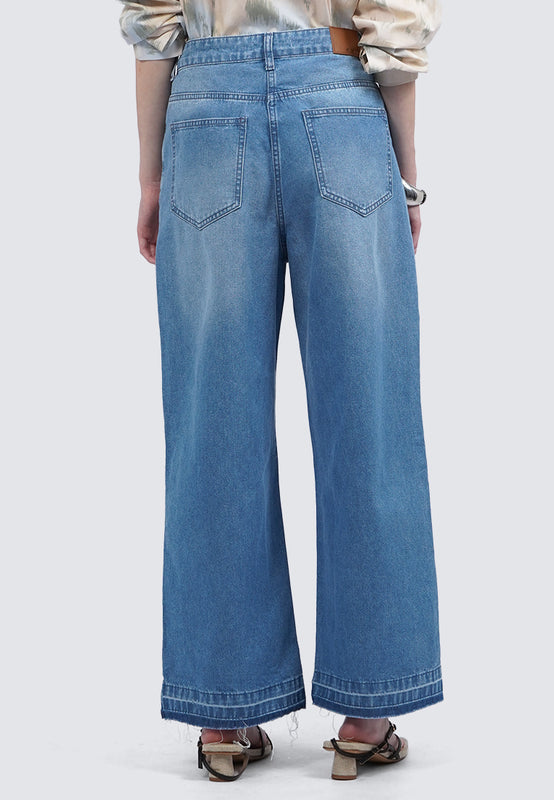 Raw Hem Denim Pants