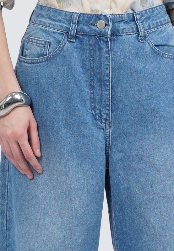 Raw Hem Denim Pants