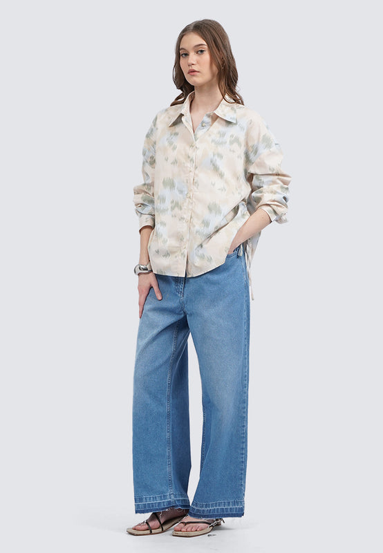 Raw Hem Denim Pants