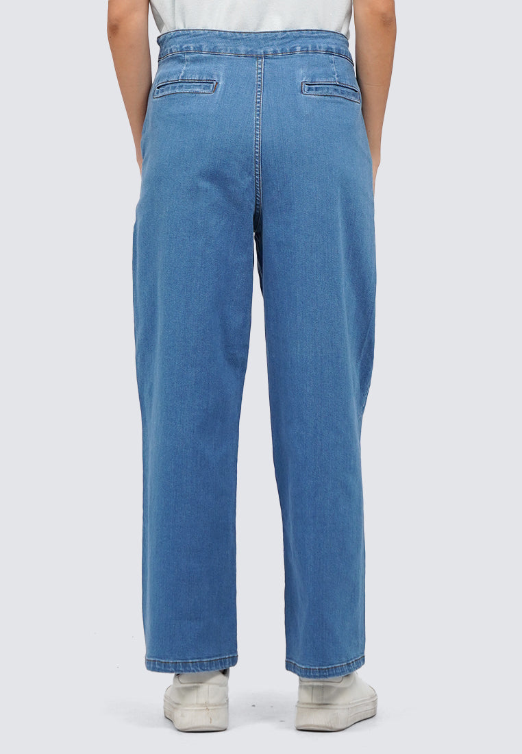 Button Details Denim Pants