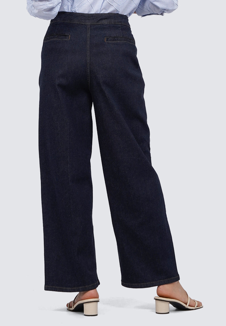 Button Details Denim Pants