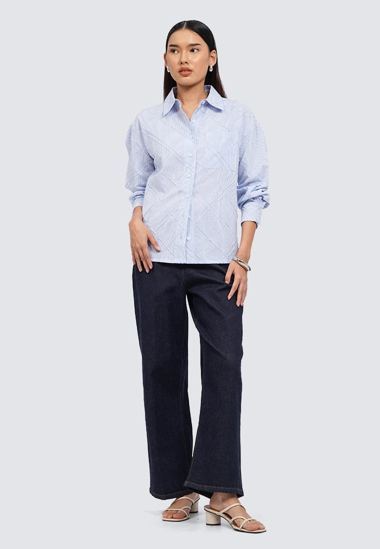 Button Details Denim Pants