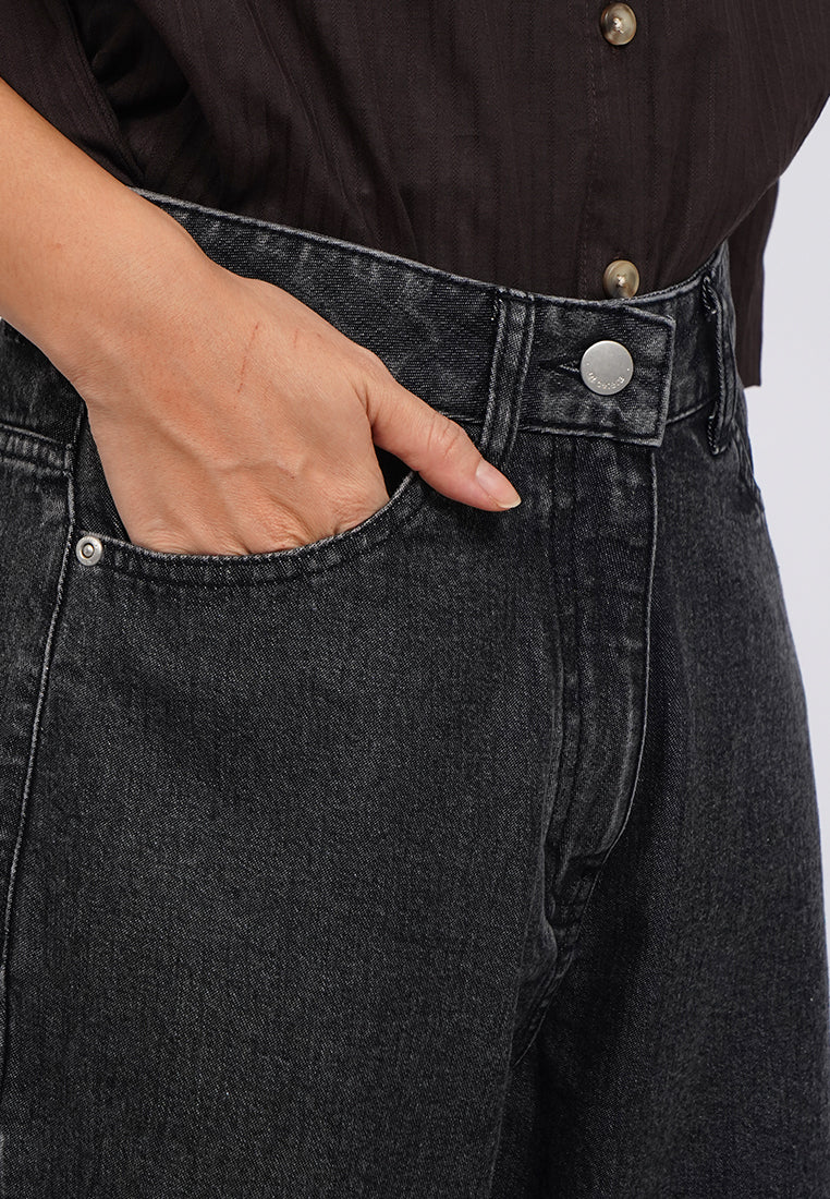Regular Fit Frayed Denim Pants