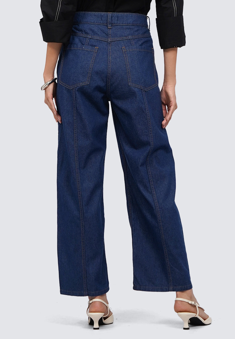 Contrast Stitch Denim Pants