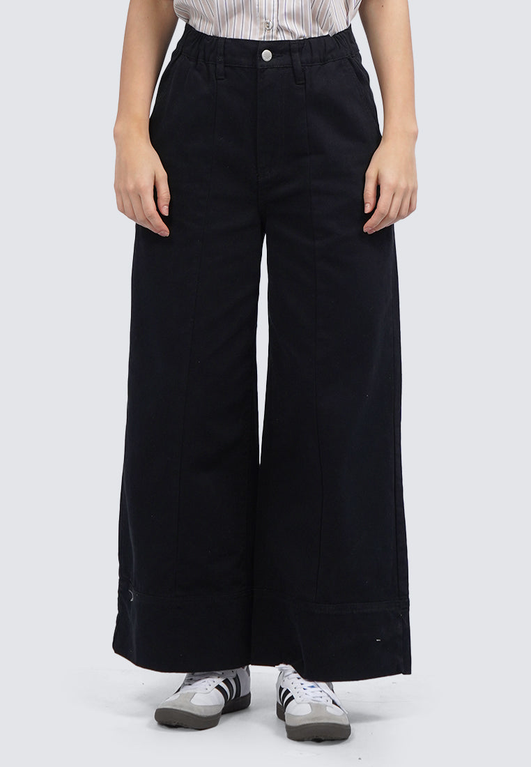 Wide Leg Twill Pants